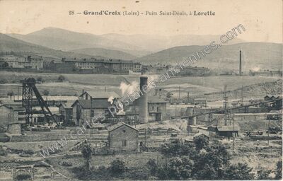 Carte postale ancienne Puits Saint-Dénis, à Lorette — La Grand-Croix (Loire)