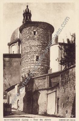 Carte postale ancienne Tour des Adrets — Montbrison (Loire)