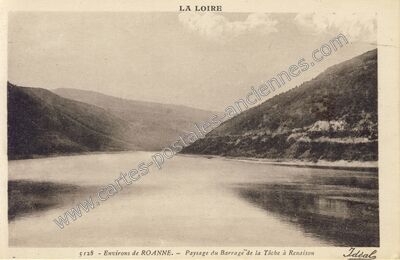 Carte postale ancienne Paysage du Barrage de la Tâche — Renaison (Loire)