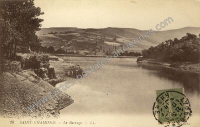 Carte postale ancienne Le Barrage — Saint-Chamond (Loire)