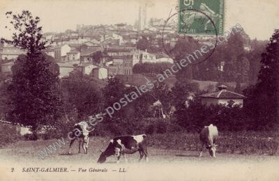 Carte postale ancienne Vue Générale — Saint-Galmier (Loire)