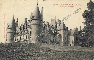 Carte postale ancienne Chateau de Contenson — Saint-Just-en-Chevalet (Loire)
