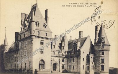 Carte postale ancienne Chateau de Contenson — Saint-Just-en-Chevalet (Loire)
