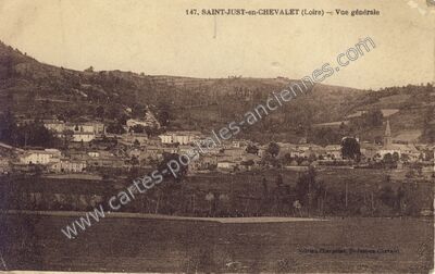 Carte postale ancienne Vue générale — Saint-Just-en-Chevalet (Loire)
