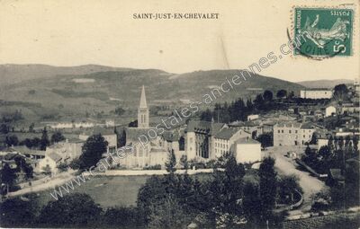 Carte postale ancienne St Just en Chevalet — Saint-Just-en-Chevalet (Loire)