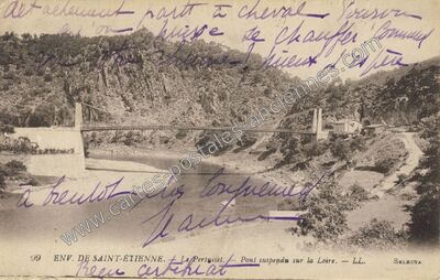 Carte postale ancienne Le Pertuiset — Unieux (Loire)