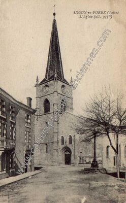 Carte postale ancienne L'Eglise — Usson-en-Forez (Loire)