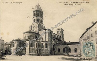 Carte postale ancienne La Basilique St-Julien — Brioude (Haute-Loire)