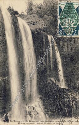 Carte postale ancienne Cascade de la Beaume — Solignac-sur-Loire (Haute-Loire)