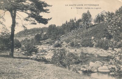 Carte postale ancienne Vallée du Lignon — Tence (Haute-Loire)