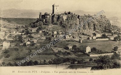 Carte postale ancienne Environs du PUY. - Vue générale vers les Cévennes — Polignac (Haute-Loire)