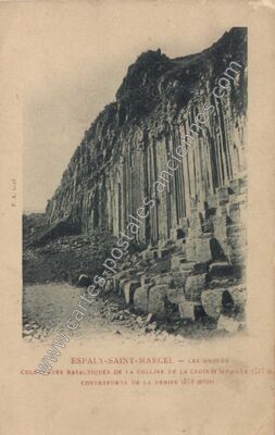Carte postale ancienne Les Orgues, Colonnades basaltiques de la colline de la Croix de la Paille — Espaly-Saint-Marcel (Haute-Loire)