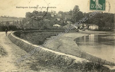 Carte postale ancienne Vue générale — Hastingues (Landes)