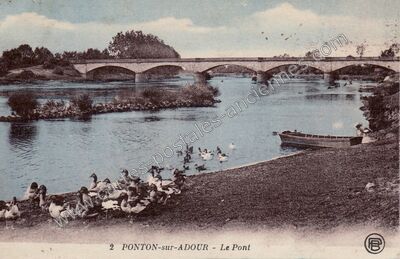 Carte postale ancienne Pontonx-sur-l'Adour