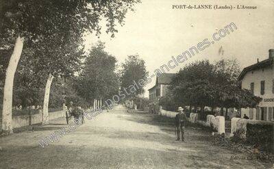 Carte postale ancienne L'Avenue — Port-de-Lanne (Landes)