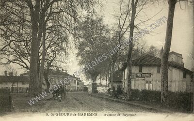 Carte postale ancienne Avenue de Bayonne — Saint-Geours-de-Maremne (Landes)