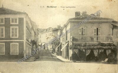 Carte postale ancienne Rue Lafayette — Saint-Sever (Landes)