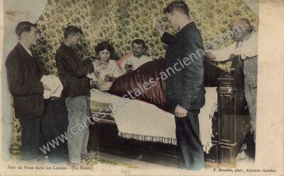 Carte postale ancienne Soir de Noces — Non Localisée (Landes)