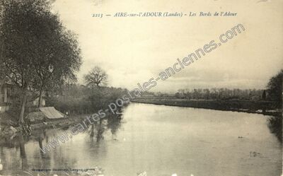 Carte postale ancienne Les Bords de l'Adour — Aire-sur-l'Adour (Landes)
