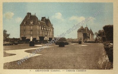 Carte postale ancienne Château Castillon — Arengosse (Landes)