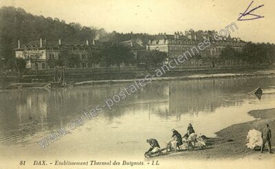 Carte postale ancienne Etablissement Thermal des Baignots — Dax (Landes)
