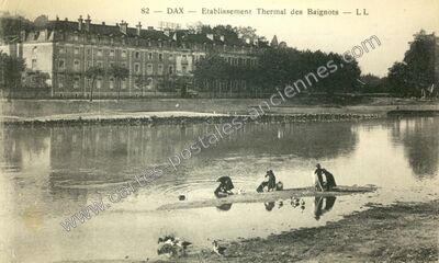 Carte postale ancienne Etablissement Thermal des Baignots — Dax (Landes)