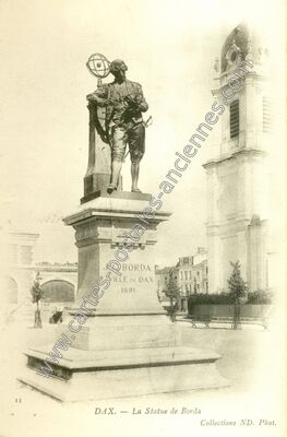 Carte postale ancienne La Statue de Borda — Dax (Landes)