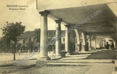 Carte postale ancienne Arceaux Nord — Geaune (Landes)