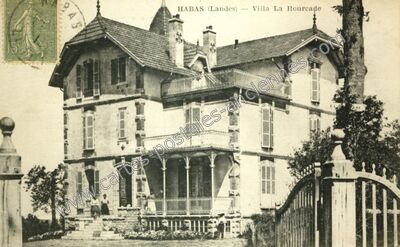 Carte postale ancienne Villa La Hourcade — Habas (Landes)