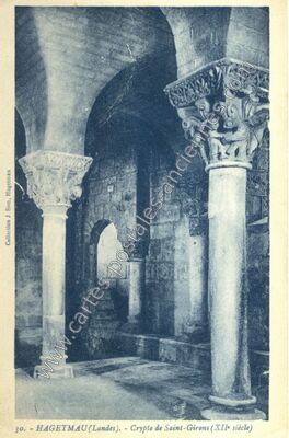 Carte postale ancienne Crypte de Saint-Girons (XIIe siècle) — Hagetmau (Landes)