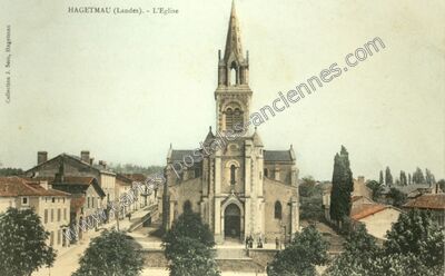 Carte postale ancienne L'Eglise — Hagetmau (Landes)