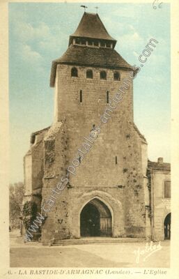 Carte postale ancienne L'Eglise — Labastide-d'Armagnac (Landes)