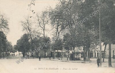 Carte postale ancienne Place du Sablar — Mont-de-Marsan (Landes)