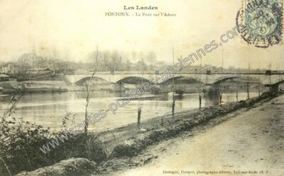 Carte postale ancienne Pontonx — Pontonx-sur-l'Adour (Landes)