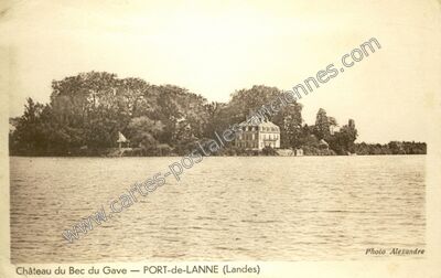 Carte postale ancienne Château du Bec du Gave — Port-de-Lanne (Landes)