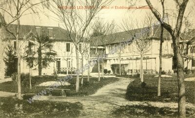Carte postale ancienne Hotel et Etablissement balnéaire — Préchacq-les-Bains (Landes)
