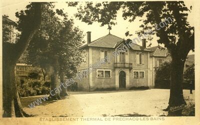 Carte postale ancienne Établissement Thermal — Préchacq-les-Bains (Landes)