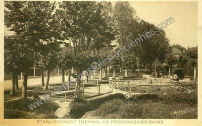 Carte postale ancienne Établissement Thermal — Préchacq-les-Bains (Landes)