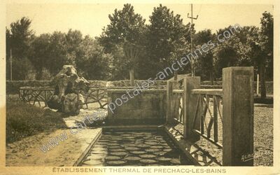Carte postale ancienne Établissement Thermal — Préchacq-les-Bains (Landes)