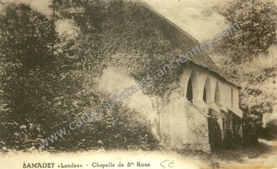 Carte postale ancienne Chapelle de Ste Rose — Samadet (Landes)