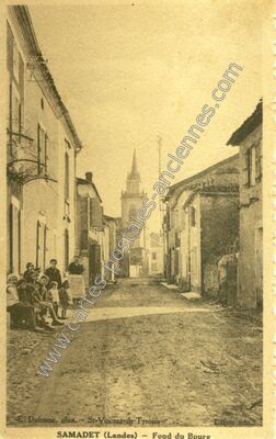 Carte postale ancienne Fond du Bourg — Samadet (Landes)