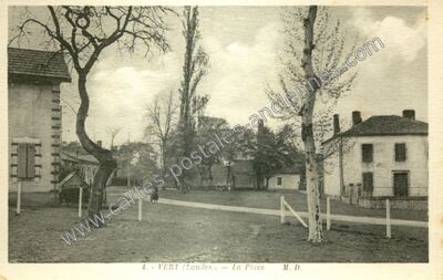 Carte postale ancienne La Place — Vert (Landes)
