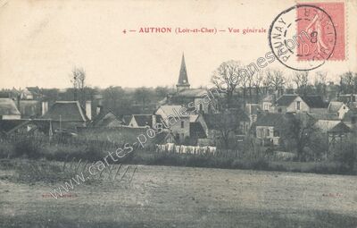 Carte postale ancienne Vue générale — Authon (Loir-et-Cher)
