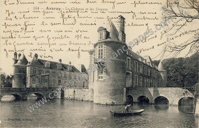 Carte postale ancienne Le Château et les Douves — Avaray (Loir-et-Cher)