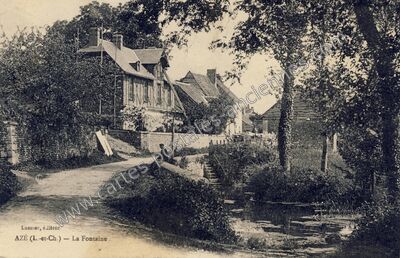 Carte postale ancienne La Fontaine — Azé (Loir-et-Cher)