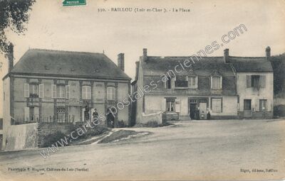 Carte postale ancienne La Place — Baillou (Loir-et-Cher)