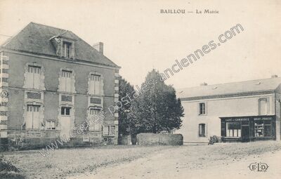 Carte postale ancienne La Mairie — Baillou (Loir-et-Cher)