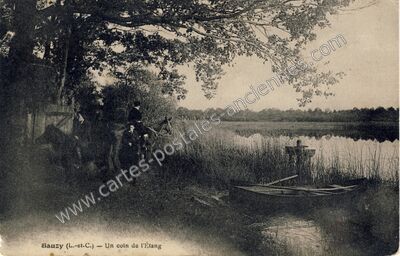 Carte postale ancienne Un coin de l'Étang — Bauzy (Loir-et-Cher)