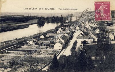 Carte postale ancienne Vue panoramique — Bourré (Loir-et-Cher)
