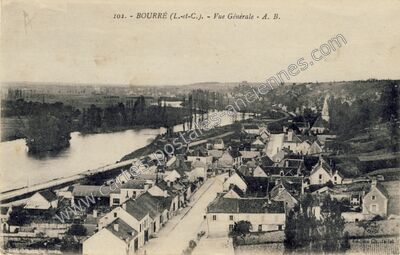 Carte postale ancienne Vue Générale — Bourré (Loir-et-Cher)